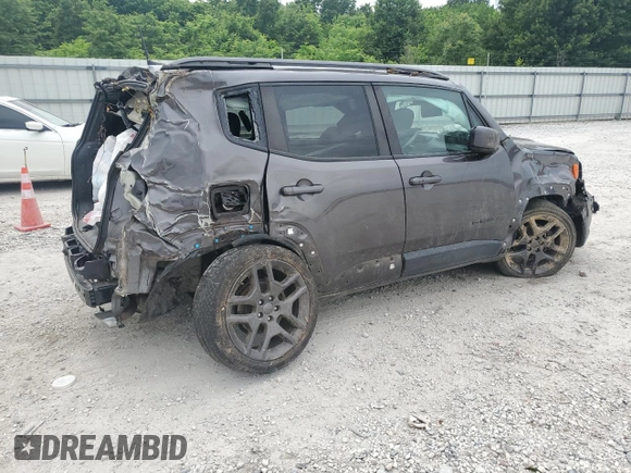 2021 Jeep Renegade Latitude with VIN ZACNJCBB6MPM51174, listed as a Copart auction lot 57121005 with 40,966 mi miles and Salvage title. Bid and sale history available at DreamBid. Image 3.