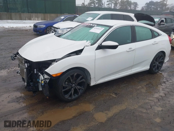 2020 Honda Civic Sedan Sport with VIN 19XFC2F83LE215734, listed as a IAAI auction lot 41553147 with 31,337 mi miles. Bid and sale history available at carsss.com. Image 17.
