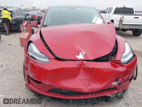2023 Tesla Model Y Long Range with VIN 7SAYGDEE6PA027497, listed as a IAAI auction lot 41491072 with 24,962 mi miles and . Bid and sale history available at DreamBid. Image 10.