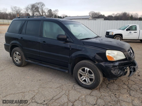 2004 Honda Pilot EX with VIN 5FNYF18554B000834, listed as a Copart auction lot 48738425 with 179,626 mi miles and Salvage Title. Bid and sale history available at carsss.com. Image 4.