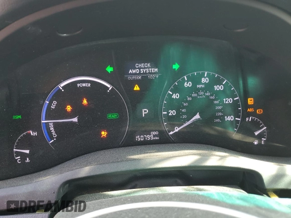 2013 Lexus RX 450h с VIN JTJBC1BA2D2062728, выставлен на аукционе Copart как лот 55646865 с пробегом 150 799 миль миль и Списание • Salvage title. История ставок и продаж доступна на DreamBid. Изображение 9.