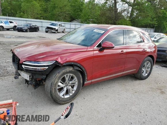 2022 Genesis GV70 2.5T with VIN KMUMADTB3NU035485, listed as a Copart auction lot 51646545 with 70,429 mi miles and Salvage Title. Bid and sale history available at DreamBid. Image 1.