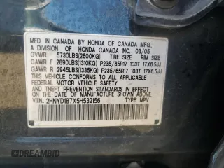 2005 Acura MDX Touring with VIN 2HNYD187X5H532156, listed as a Copart auction lot 72774474 with 254,054 mi miles and Salvage Title. Bid and sale history available at carsss.com. Image 13.