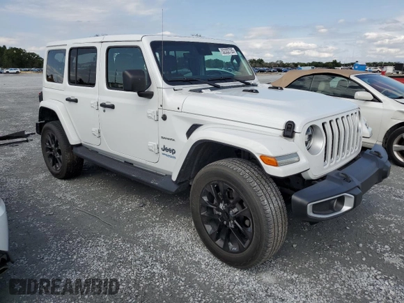 2021 Jeep Wrangler Unlimited Sahara z VIN 1C4JJXP65MW766023, wystawiony jako Copart lot #52332735 z przebiegiem 23 130 mil mil oraz Nie do naprawy • Non repairable. Historia ofert i sprzedaży dostępna na DreamBid. Obrazek 4.