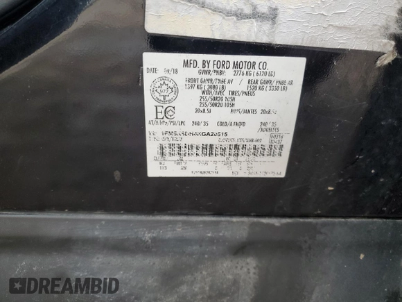 2019 Ford Explorer XLT z VIN 1FM5K8DH4KGA20515, wystawiony jako Copart lot #45555215 z przebiegiem 90 219 mil mil oraz Szkoda całkowita • Salvage title. Historia ofert i sprzedaży dostępna na DreamBid. Obrazek 13.
