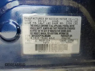 2017 Nissan Note SV with VIN 3N1CE2CP7HL365389, listed as a Copart auction lot 61293065 with 43,538 mi miles and Salvage title. Bid and sale history available at DreamBid. Image 12.