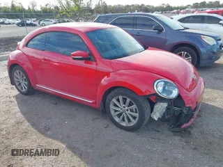 2018 Volkswagen Beetle S with VIN 3VWFD7AT5JM725878, listed as a IAAI auction lot 41743855 with 108,068 mi miles. Bid and sale history available at carsss.com. Image 1.