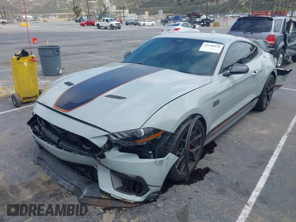 2022 Ford Mustang Mach 1 with VIN 1FA6P8R08N5552580, listed as a IAAI auction lot 42140418 with 14,383 mi miles and . Bid and sale history available at DreamBid. Image 17.