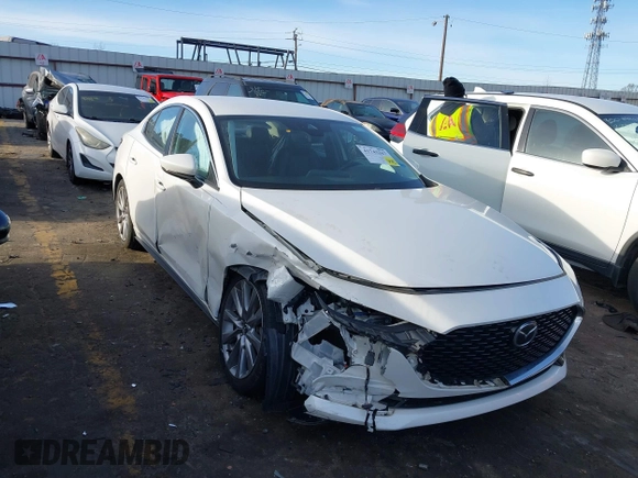 2019 Mazda 3 w/Select Pkg with VIN JM1BPACL6K1108118, listed as a IAAI auction lot 41743267 with 54,947 mi miles. Bid and sale history available at carsss.com. Image 1.