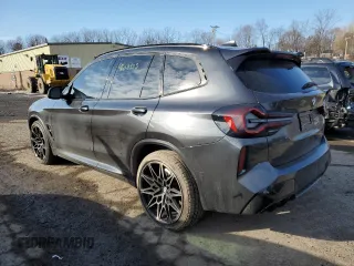 2024 BMW X3 M with VIN 5YM13EC09R9U80334, listed as a Copart auction lot 46071535 with 9,063 mi miles and Salvage Title. Bid and sale history available at carsss.com. Image 2.