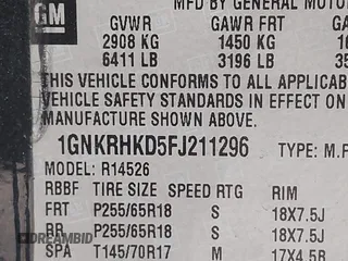 2015 Chevrolet Traverse LT с VIN 1GNKRHKD5FJ211296, выставлен на аукционе IAAI как лот 41613389 с пробегом Не указан миль и . История ставок и продаж доступна на DreamBid. Изображение 9.