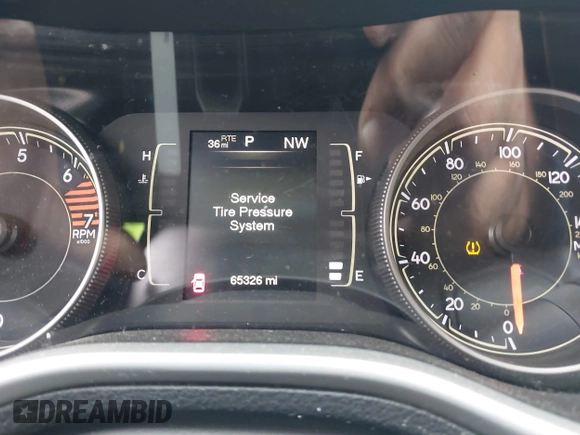2018 Jeep Cherokee Latitude Plus with VIN 1C4PJLLBXJD621833, listed as a IAAI auction lot 41325843 with 65,326 mi miles. Bid and sale history available at carsss.com. Image 7.