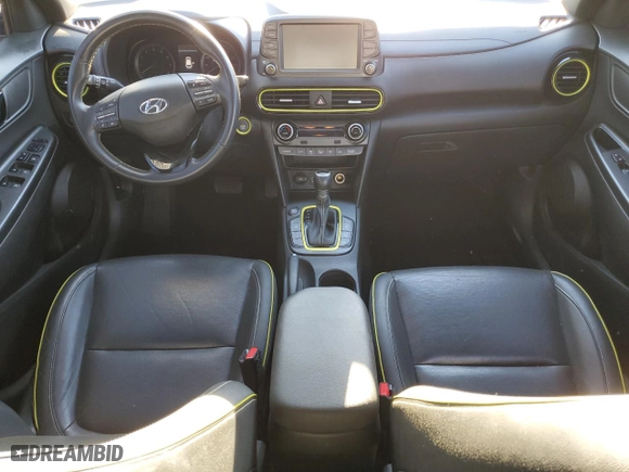 2019 Hyundai Kona Ultimate with VIN KM8K53A5XKU262024, listed as a Copart auction lot 49242315 with 112,409 mi miles and Salvage Title. Bid and sale history available at carsss.com. Image 8.