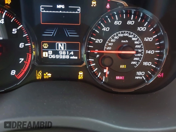 2019 Subaru WRX Limited with VIN JF1VA1N6XK8828704, listed as a IAAI auction lot 41445915 with 69,988 mi miles. Bid and sale history available at carsss.com. Image 7.
