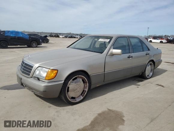 1994 Mercedes-Benz S 320 with VIN WDBGA32E0RA185064, listed as a Copart auction lot 47296935 with 344,178 mi miles and Clean Title. Bid and sale history available at DreamBid. Image 1.