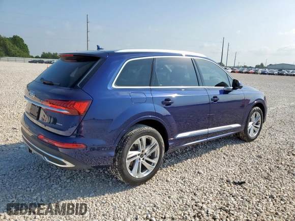 2024 Audi Q7 Premium Plus z VIN WA1LXBF74RD010118, wystawiony jako Copart lot #59724545 z przebiegiem 7 641 mil mil oraz Szkoda całkowita • Salvage title. Historia ofert i sprzedaży dostępna na DreamBid. Obrazek 3.