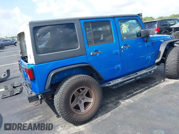 2015 Jeep Wrangler Unlimited Sport with VIN 1C4BJWDG1FL716400, listed as a IAAI auction lot 42645745 with 83,199 mi miles and . Bid and sale history available at DreamBid. Image 4.
