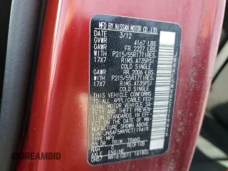2012 Nissan Juke SV with VIN JN8AF5MV9CT119419, listed as a Copart auction lot 41824815 with Not Provided miles and Salvage Title. Bid and sale history available at DreamBid. Image 12.