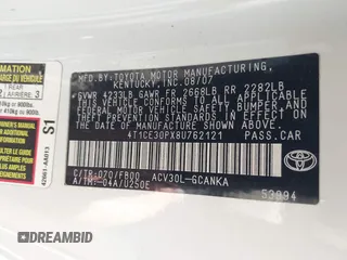 2008 Toyota Solara SE with VIN 4T1CE30PX8U762121, listed as a IAAI auction lot 42731828 with 211,090 mi miles and . Bid and sale history available at DreamBid. Image 9.