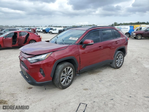 2022 Toyota RAV4 XLE Premium with VIN 2T3C1RFV5NW226684, listed as a Copart auction lot 42021355 with 19,722 mi miles and Salvage Title. Bid and sale history available at carsss.com. Image 1.