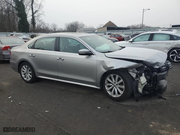 2013 Volkswagen Passat SEL Premium with VIN 1VWCP7A33DC078266, listed as a Copart auction lot 88901625 with 0 mi miles and Salvage Title. Bid and sale history available at carsss.com. Image 4.