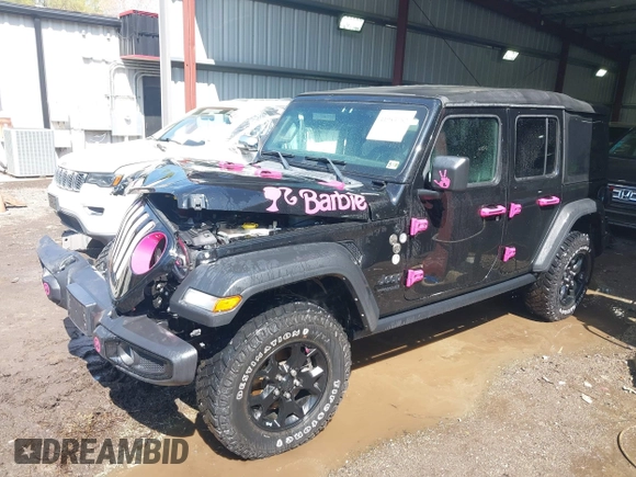 2021 Jeep Wrangler Unlimited Sport S with VIN 1C4HJXDG7MW714968, listed as a IAAI auction lot 41983752 with 50,980 mi miles. Bid and sale history available at carsss.com. Image 18.