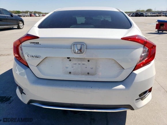 2019 Honda Civic Sedan LX with VIN 2HGFC2F68KH606218, listed as a Copart auction lot 50328745 with 74,750 mi miles and Salvage Title. Bid and sale history available at carsss.com. Image 6.