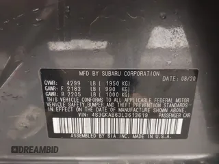 2020 Subaru Impreza z VIN 4S3GKAB63L3613619, wystawiony jako IAAI lot #42027349 z przebiegiem 13 482 mil mil oraz . Historia ofert i sprzedaży dostępna na DreamBid. Obrazek 9.
