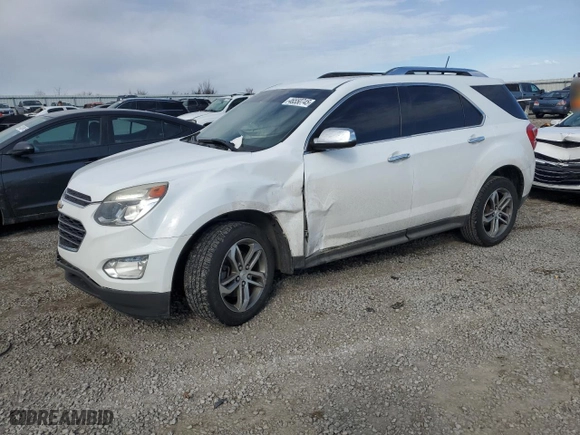 2016 Chevrolet Equinox LTZ with VIN 2GNALDEK1G6216476, listed as a Copart auction lot 46550745 with 159,290 mi miles and Salvage Title. Bid and sale history available at carsss.com. Image 1.