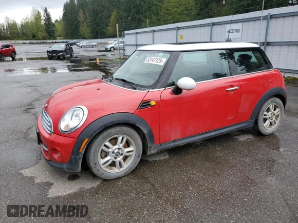 2013 MINI Hardtop with VIN WMWSU3C58DT371981, listed as a Copart auction lot 52147125 with 73,616 mi miles and Clean Title. Bid and sale history available at DreamBid. Image 1.