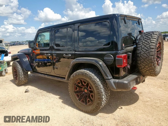 2020 Jeep Wrangler Unlimited Rubicon with VIN 1C4HJXFG5LW107933, listed as a Copart auction lot 62012515 with 60,115 mi miles and Salvage title. Bid and sale history available at DreamBid. Image 2.
