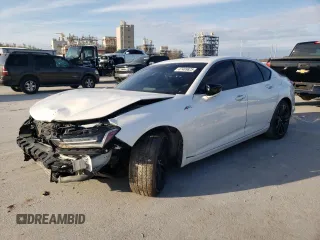 2021 Acura TLX w/A-Spec Package with VIN 19UUB5F59MA003377, listed as a Copart auction lot 47469825 with 41,237 mi miles and Salvage Title. Bid and sale history available at carsss.com. Image 1.