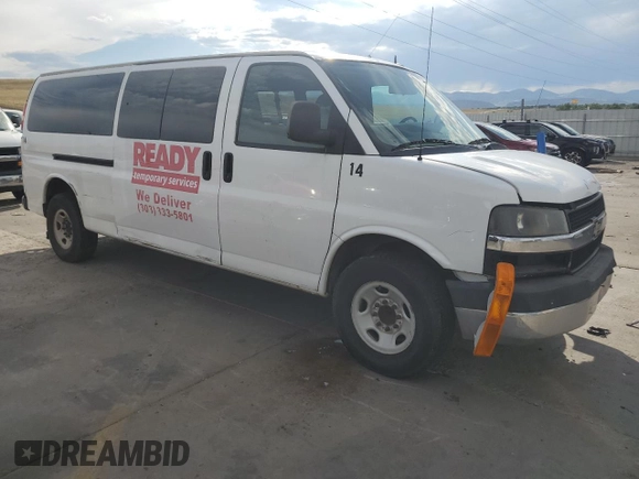 2013 Chevrolet Express Passenger LT with VIN 1GAZG1FG1D1121397, listed as a Copart auction lot 64763735 with Not provided miles and Clean title. Bid and sale history available at DreamBid. Image 4.