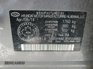 2014 Hyundai Elantra SE with VIN 5NPDH4AE7EH518869, listed as a Copart auction lot 44141385 with 264,604 mi miles and Salvage Title. Bid and sale history available at DreamBid. Image 13.