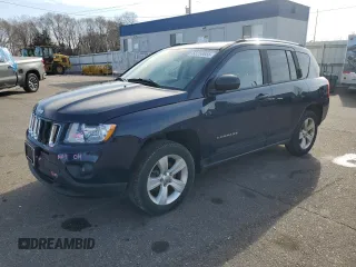 2012 Jeep Compass Sport with VIN 1C4NJDBB0CD623897, listed as a Copart auction lot 53256855 with 118,891 mi miles and Salvage Title. Bid and sale history available at carsss.com. Image 1.