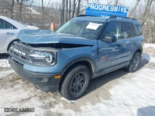 2024 Ford Bronco Sport Big Bend with VIN 3FMCR9B66RRE91837, listed as a IAAI auction lot 41386067 with 8,429 mi miles. Bid and sale history available at carsss.com. Image 2.