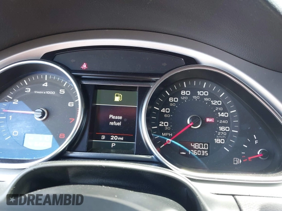 2013 Audi Q7 3.0T S line Prestige with VIN WA1DGAFE5DD009176, listed as a IAAI auction lot 42048689 with 176,035 mi miles. Bid and sale history available at carsss.com. Image 7.