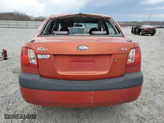 2009 Kia Rio SX with VIN KNADE223696556777, listed as a Copart auction lot 47253505 with 0 mi miles and Salvage Title. Bid and sale history available at carsss.com. Image 6.