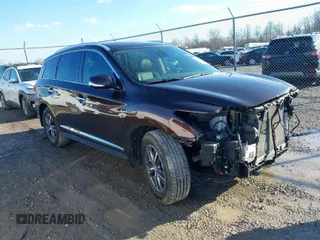2019 Infiniti QX60 PURE with VIN 5N1DL0MM8KC555829, listed as a IAAI auction lot 41661506 with 32,661 mi miles. Bid and sale history available at carsss.com. Image 1.