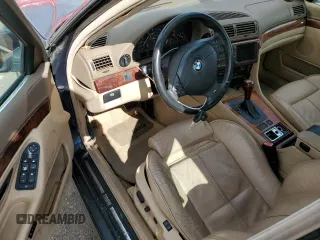 2001 BMW 7 Series 740iA with VIN WBAGG83421DN81922, listed as a Copart auction lot 76192094 with 0 mi miles and Clean Title. Bid and sale history available at carsss.com. Image 8.
