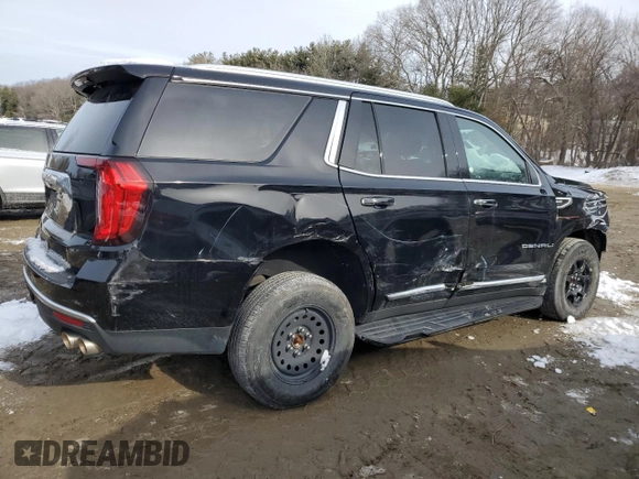 2023 GMC Yukon Denali with VIN 1GKS1DKL0PR263524, listed as a Copart auction lot 44509635 with 32,911 mi miles and Clean Title. Bid and sale history available at DreamBid. Image 3.