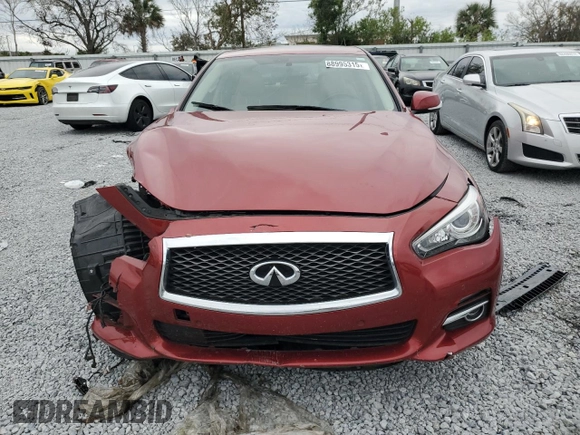 2016 Infiniti Q50 Premium with VIN JN1EV7AP8GM302802, listed as a Copart auction lot 88995315 with Not provided miles and Salvage title. Bid and sale history available at DreamBid. Image 5.
