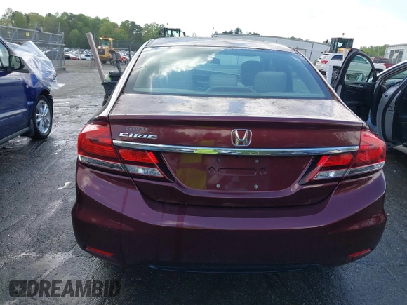 2013 Honda Civic LX with VIN 19XFB2F58DE224648, listed as a IAAI auction lot 41985106 with Not Provided miles and . Bid and sale history available at DreamBid. Image 16.
