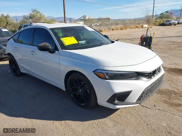 2022 Honda Civic Hatchback Sport with VIN 19XFL2H81NE020487, listed as a IAAI auction lot 41219871 with 16,058 mi miles. Bid and sale history available at carsss.com. Image 1.