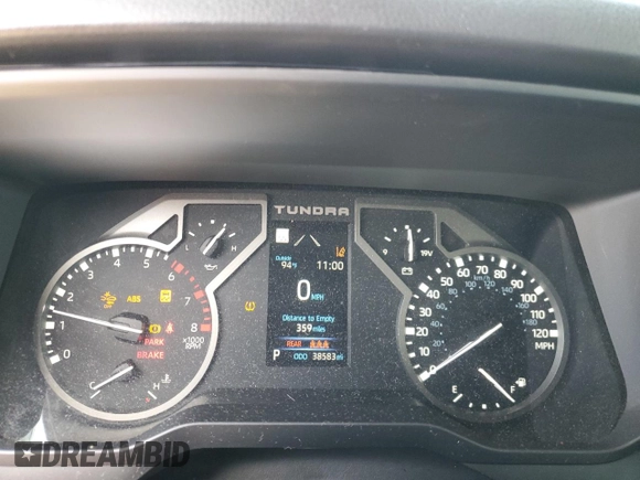 2023 Toyota Tundra SR с VIN 5TFKB5DB4PX127332, выставлен на аукционе Copart как лот 60203214 с пробегом 38 583 миль миль и Списание • Salvage title. История ставок и продаж доступна на DreamBid. Изображение 9.
