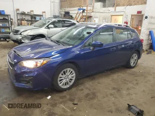 2018 Subaru Impreza Premium z VIN 4S3GTAB65J3711755, wystawiony jako Copart lot #57759935 z przebiegiem 86 666 mil mil oraz Szkody całkowita. Historia ofert i sprzedaży dostępna na DreamBid. Obrazek 1.