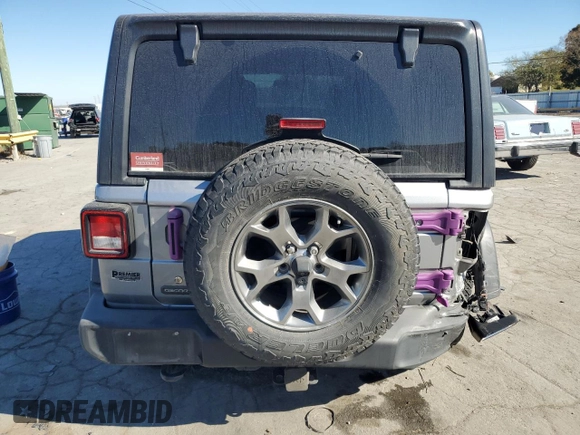 2020 Jeep Wrangler Unlimited Freedom with VIN 1C4HJXDG5LW206089, listed as a Copart auction lot 76636814 with 51,455 mi miles and Salvage title. Bid and sale history available at DreamBid. Image 6.