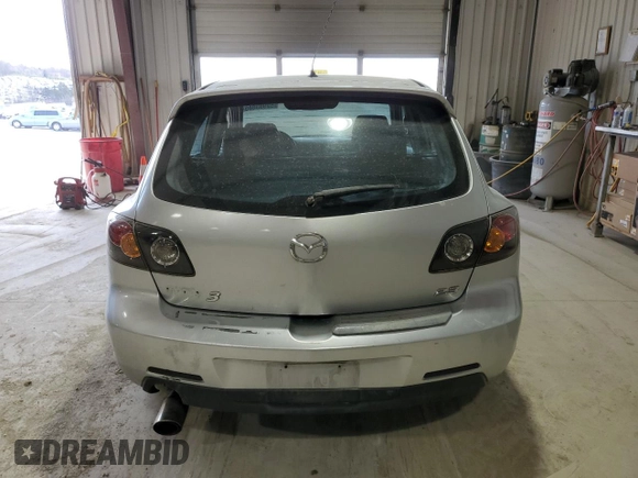 2005 Mazda 3 s with VIN JM1BK143951306838, listed as a Copart auction lot 52993885 with 202,423 mi miles and Salvage Title. Bid and sale history available at carsss.com. Image 6.