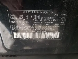 2017 Subaru Outback Premium with VIN 4S4BSADC8H3419586, listed as a Copart auction lot 47681815 with 127,680 mi miles and Salvage Title. Bid and sale history available at carsss.com. Image 14.