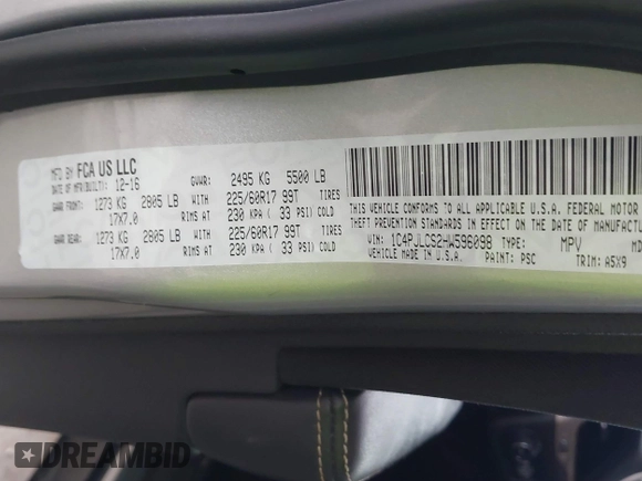 2017 Jeep Cherokee Latitude с VIN 1C4PJLCS2HW596098, выставлен на аукционе IAAI как лот 41409241 с пробегом 93 569 миль миль и . История ставок и продаж доступна на DreamBid. Изображение 9.